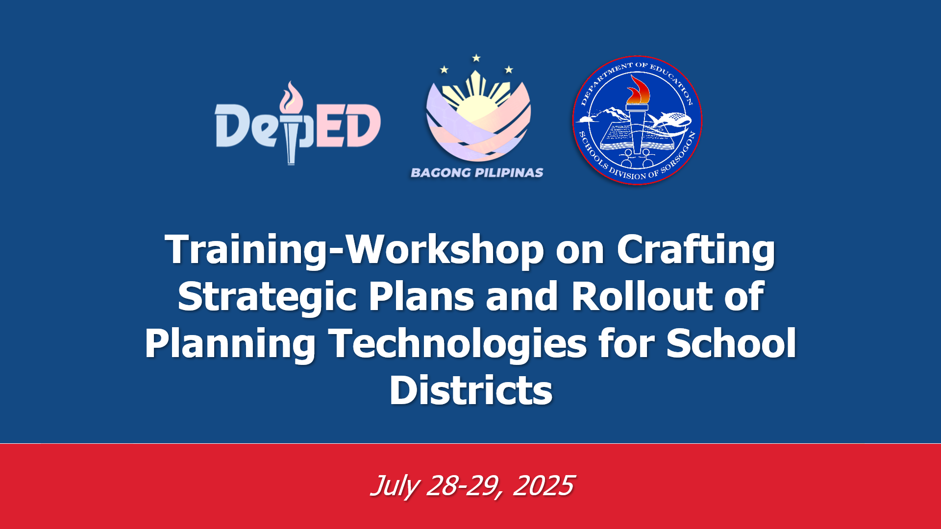 Training-Workshop on Crafting Strategic Plans and Rollout of Planning Technologies for School Districts